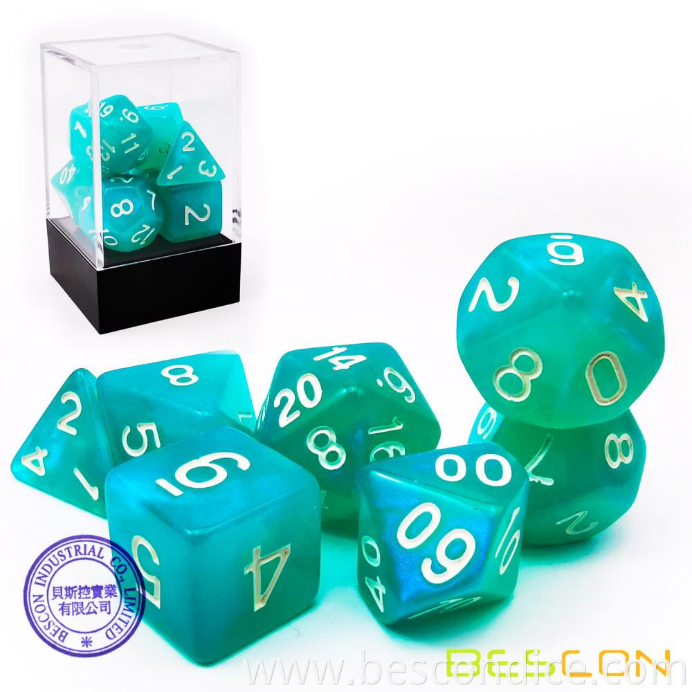 Turquoise Moonstone Rpg Role Playing D And D Dice 2